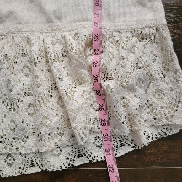 Free People Belle Sweatshirt Womens S Boho Chic Lace Contemporary Whimsical - Picture 8 of 8